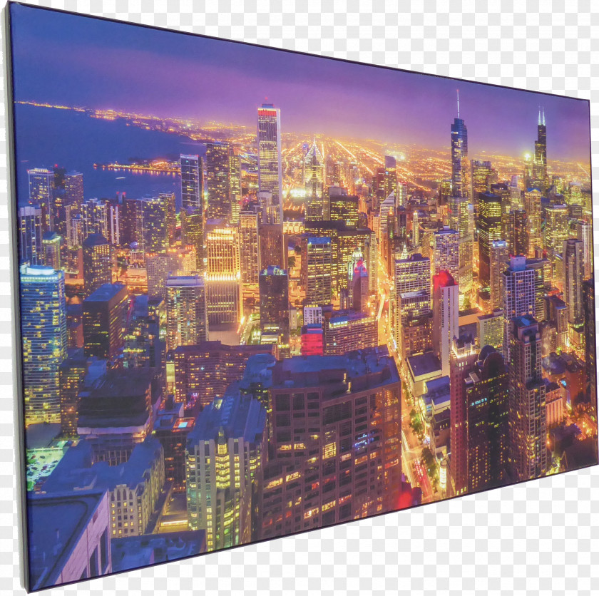 Painting Chicago Skyline Picture Frames PNG