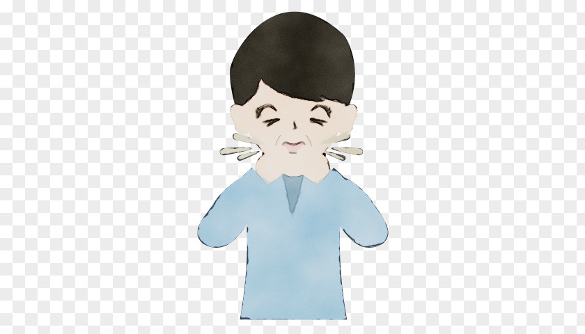 Black Hair Sleeve Cartoon Head Nose Animation Gesture PNG