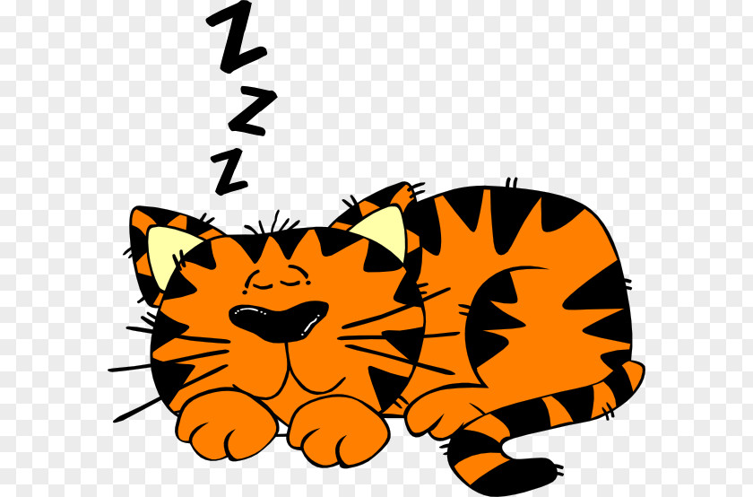 Sleeping Cartoons Cat Kitten Sleep Clip Art PNG