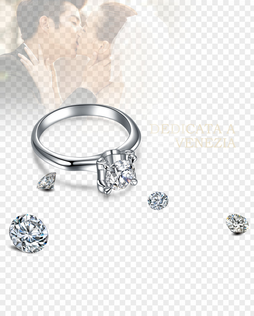 Love Ring Diamond Designer PNG