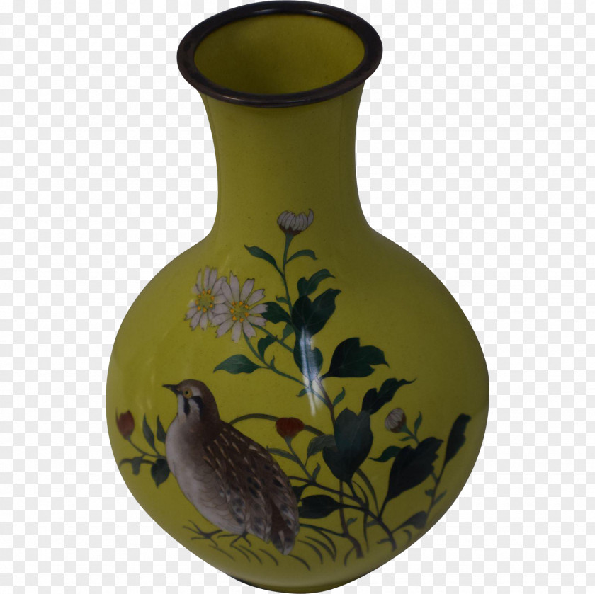 Quail Ceramic Vase Artifact PNG