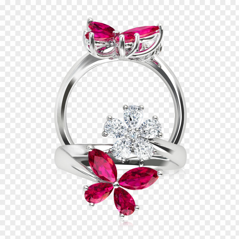 Ruby Earring Diamond Jewellery PNG