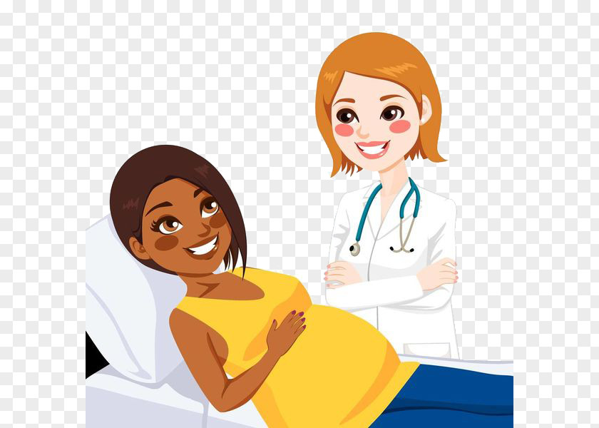 Lying On The Bed Of Pregnant Women Pregnancy Physician Woman Doctors Visit Clip Art PNG