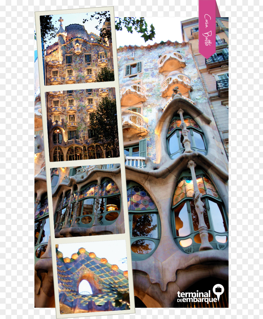 Casa Batllo Barcelona Batlló Milà Sagrada Família Park Güell Collage PNG