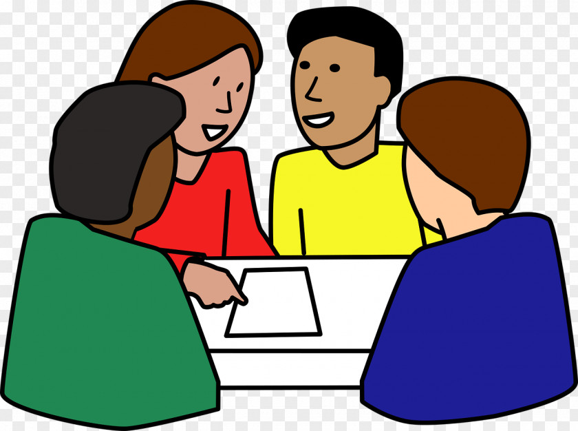 Numerous Students Group Work Clip Art PNG