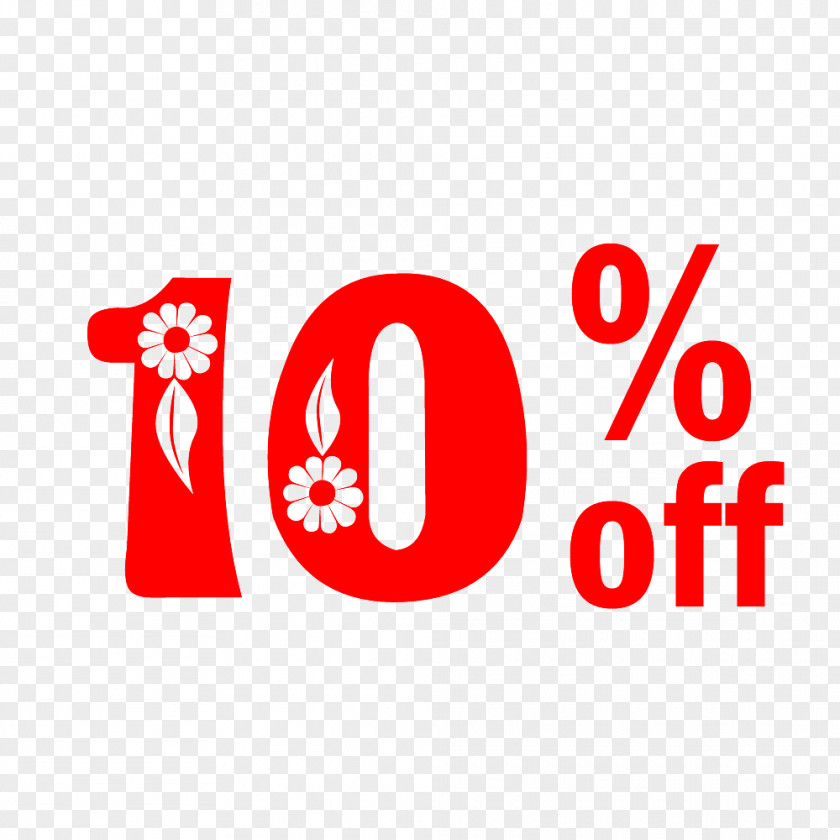 Spring Sale 10% Off Discount Tag. PNG