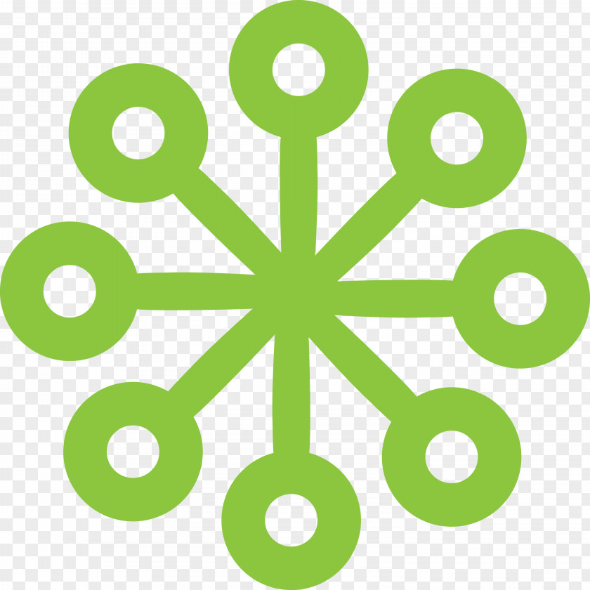 Abstract Green Snowflake PNG