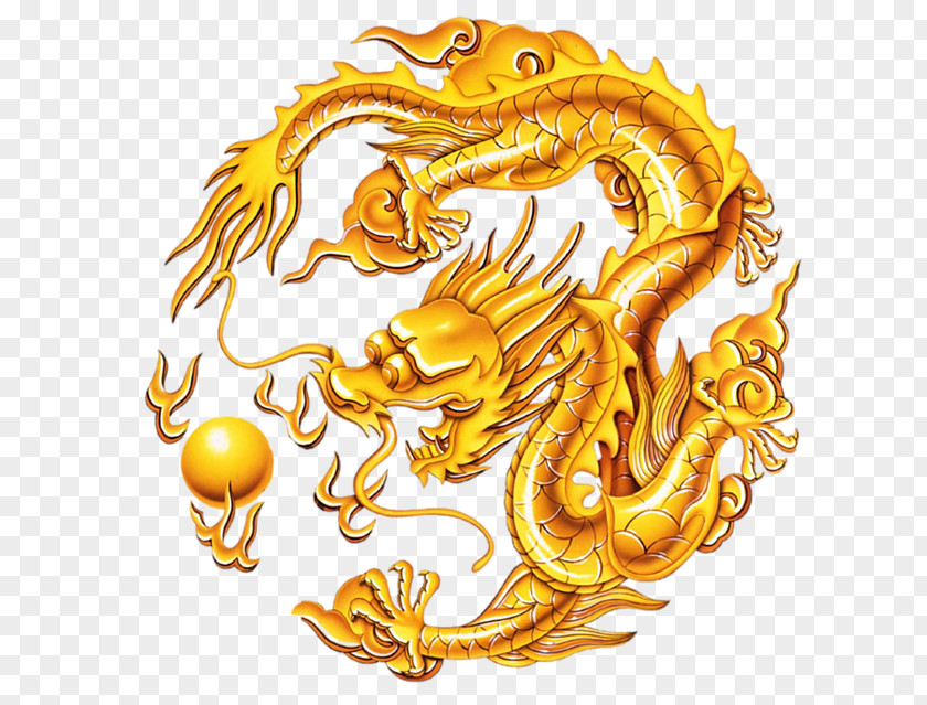 China Chinese Dragon Yellow PNG
