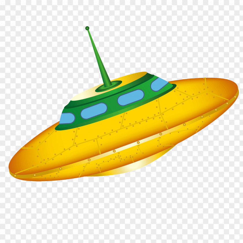 Cute Cartoon UFO Spacecraft Flying Saucer Extraterrestrial Life PNG