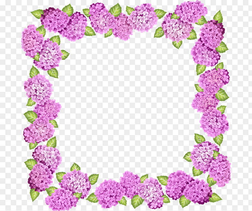 Purple Flower Frame Picture Clip Art PNG