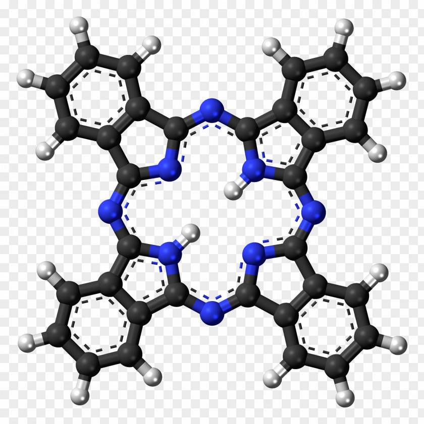 Science Phthalocyanine Blue BN Molecule Atom Dye PNG