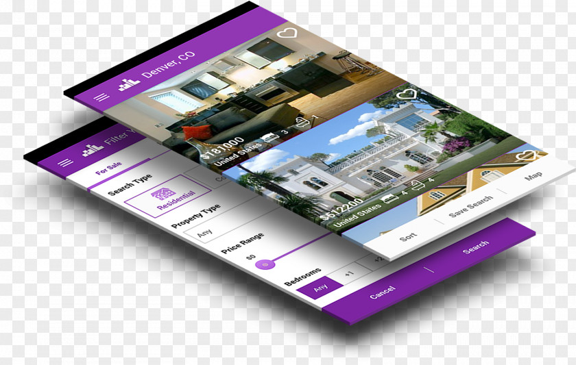 Stylish Design Real Estate Agent Android Mobile App Development PNG