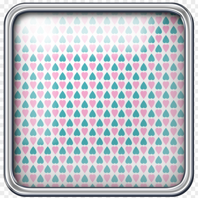 Teal Frame Cushion Pillow Pattern PNG