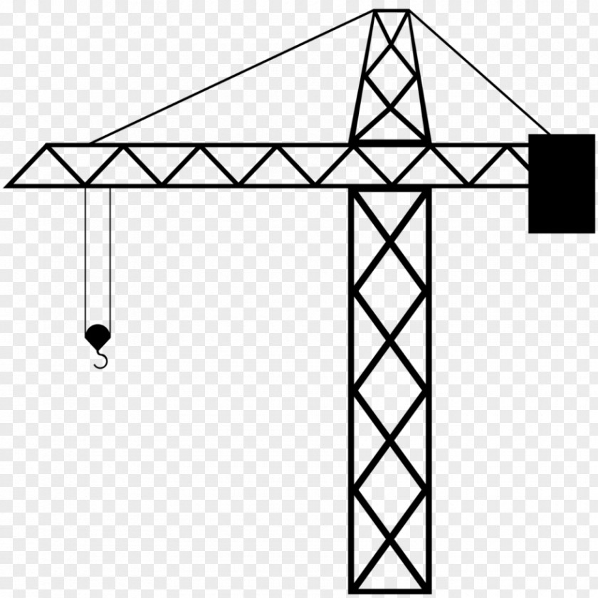Building Architectural Engineering Crane Drawing Coloring Book PNG