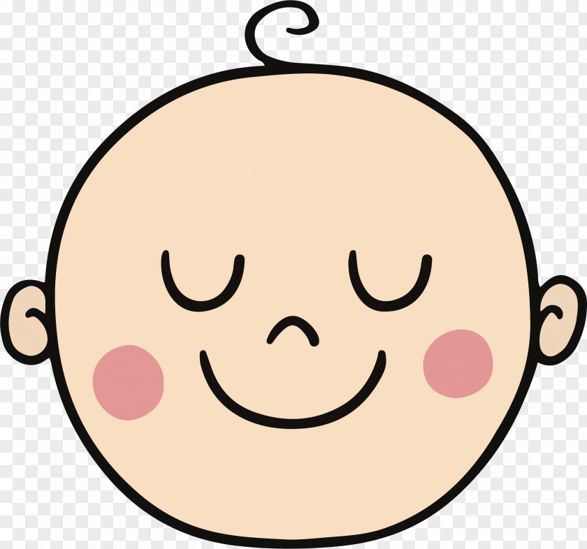 Baby Head Happy Drawing Avatar Smile Clip Art PNG