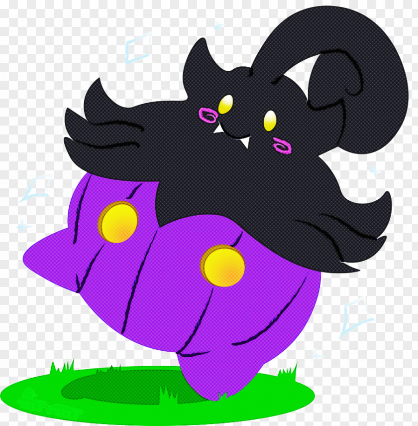 Black Cat Violet Cartoon Purple Whiskers Small To Medium-sized Cats PNG