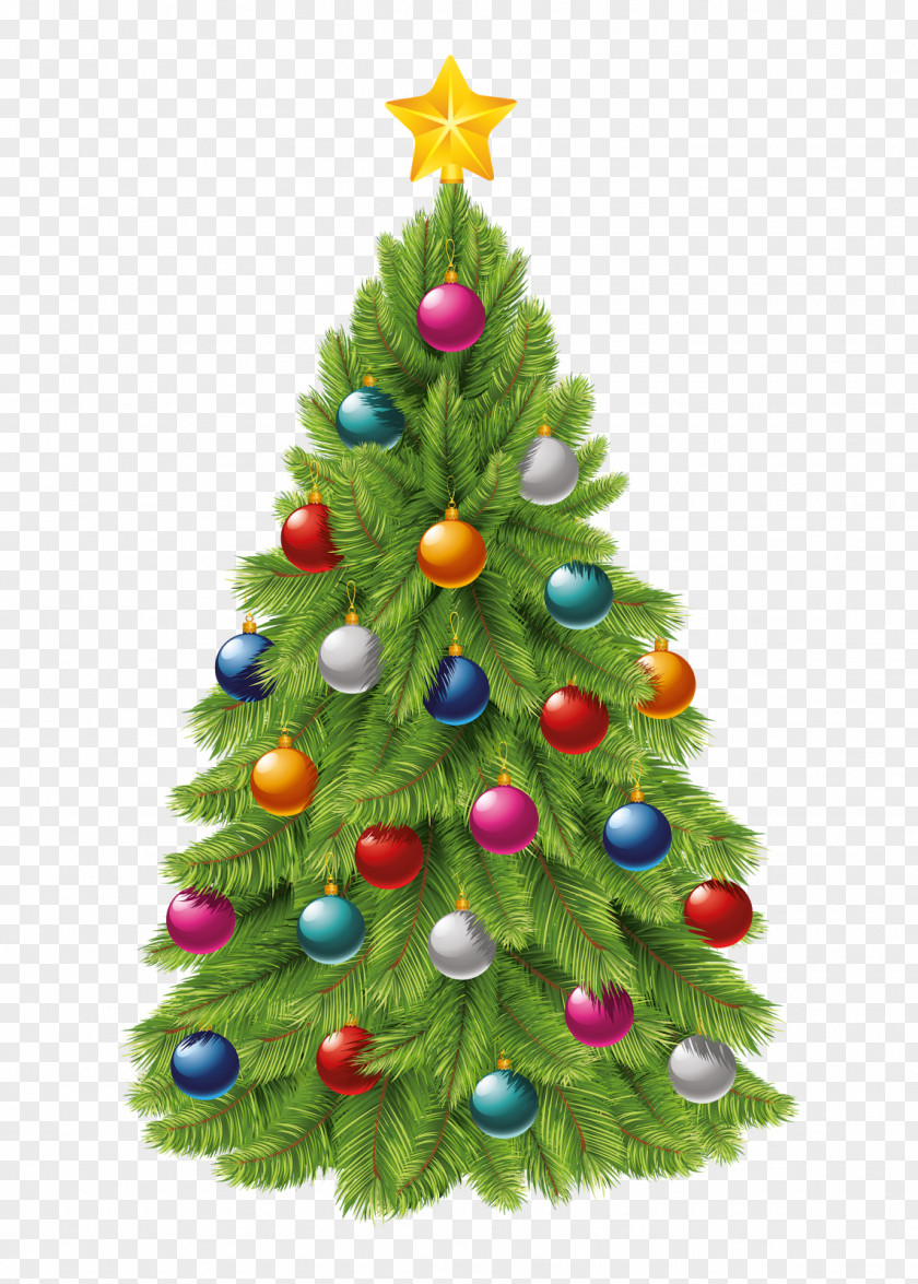 Christmas Tree Santa Claus Ornament Clip Art PNG