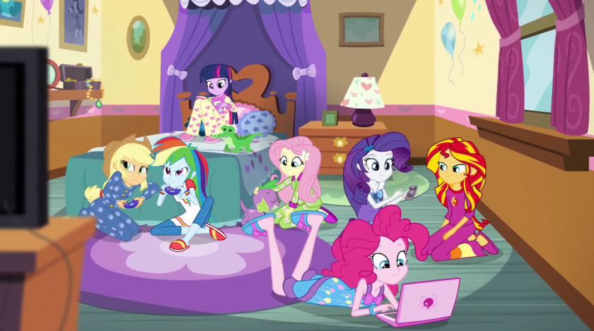 Slumber Party Pinkie Pie Twilight Sparkle Applejack Rainbow Dash Rarity PNG