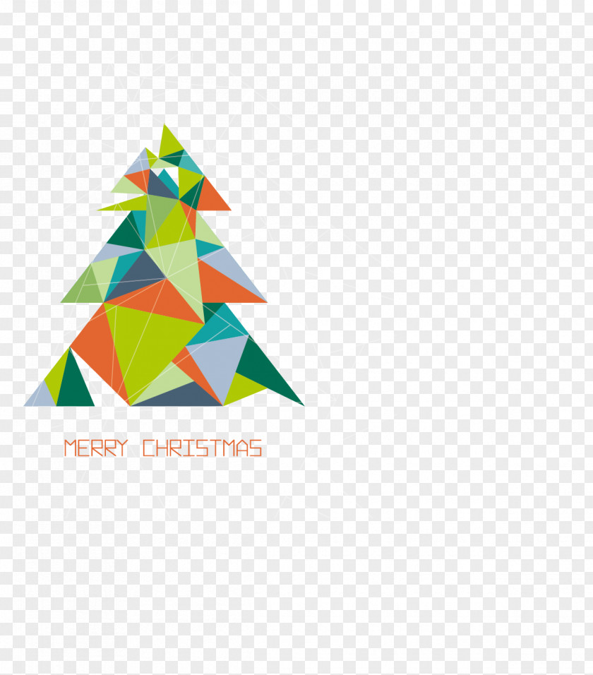 Triangle Christmas Tree Vector Illustration PNG