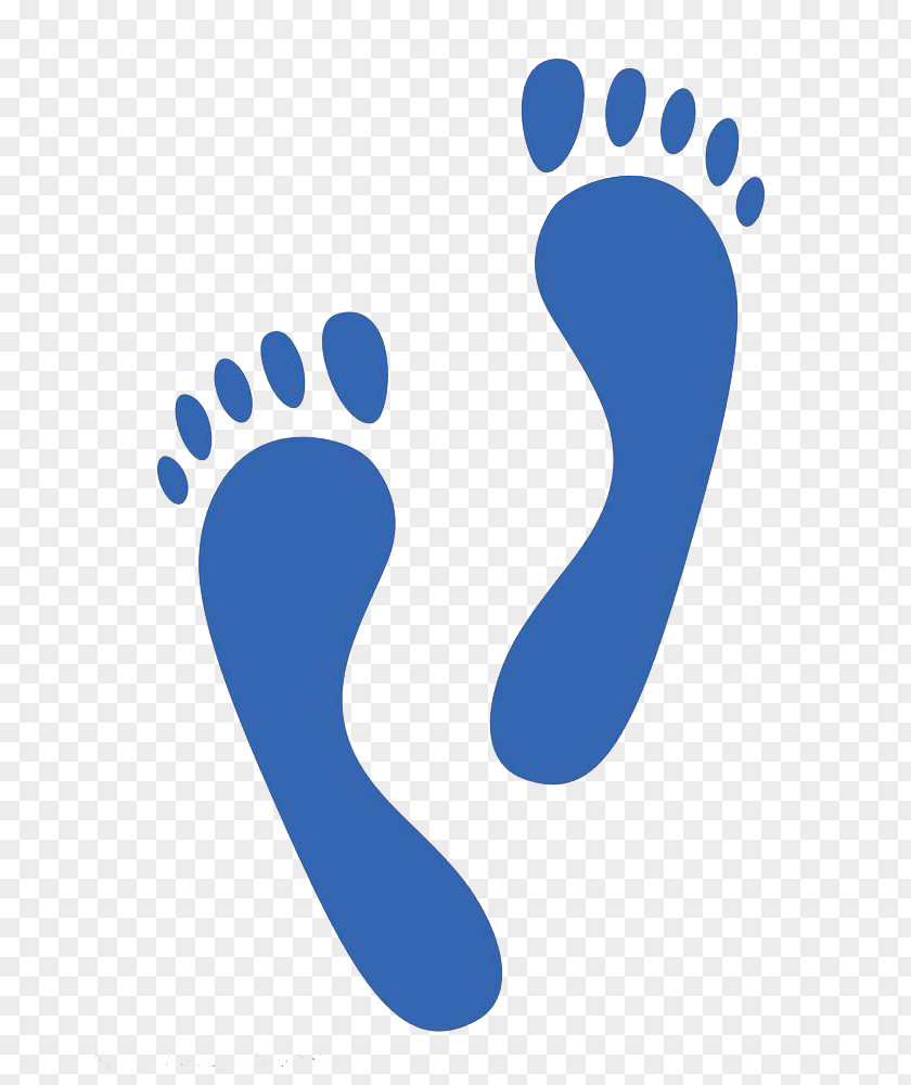 Blue Slender Footprints Royalty-free Footprint Stock Photography Clip Art PNG