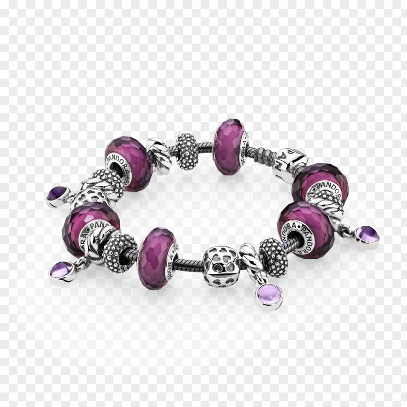 Gemstone Charm Bracelet Murano Pandora PNG