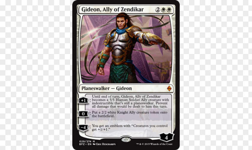 Magic: The Gathering Battle For Zendikar Gideon, Ally Of Collectible Card Game PNG