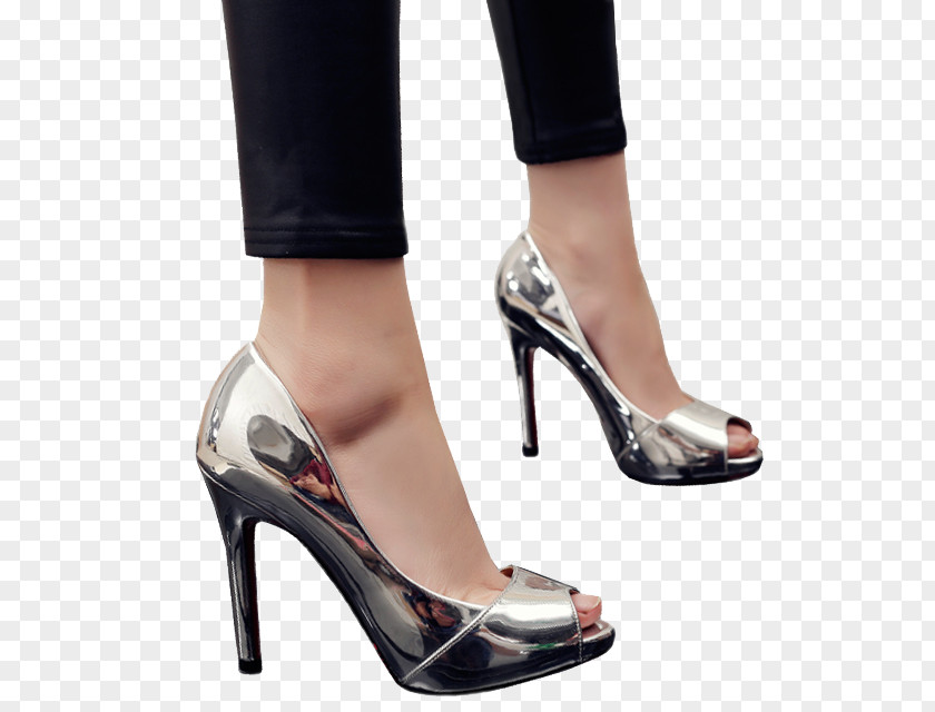 Lady Silver High Heels 360 Wallpaper Gallery High-heeled Footwear PNG
