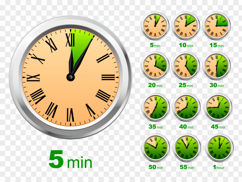 Vector Clock Minutes Stopwatch Timer PNG