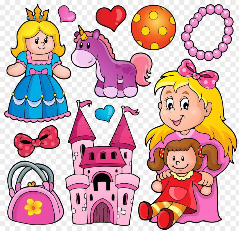 Hand-painted Princess Fluffy Skirt Toy Royalty-free Clip Art PNG