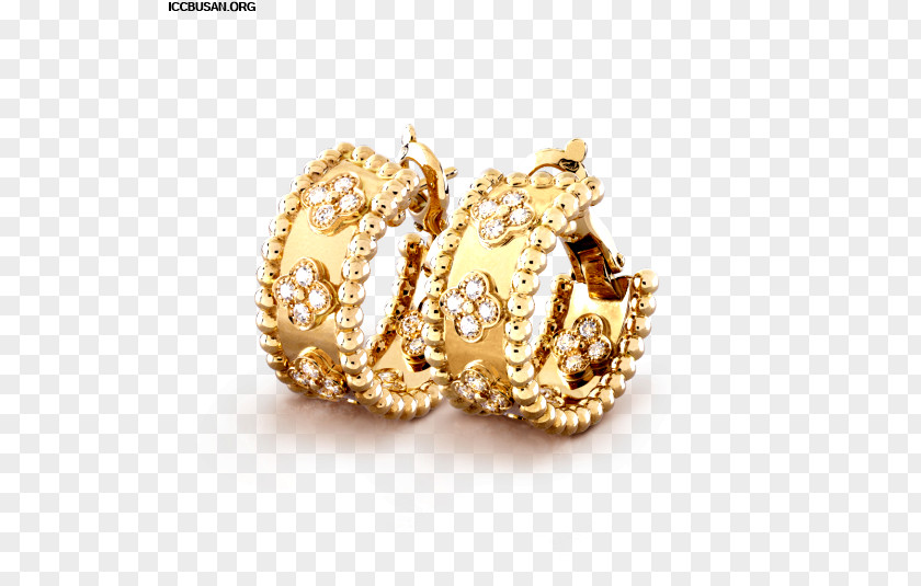 Van Cleef Earring & Arpels Colored Gold Jewellery PNG