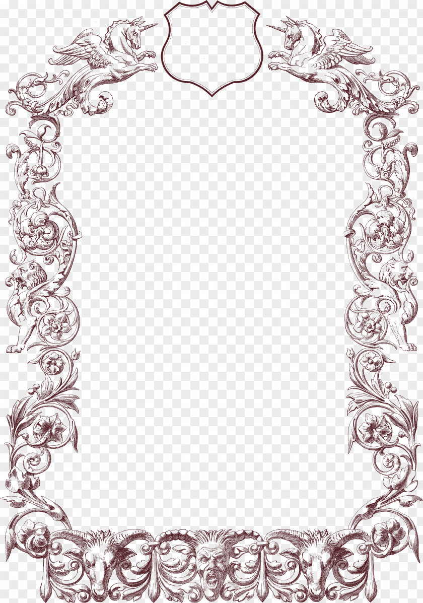 Line Art Picture Frame PNG