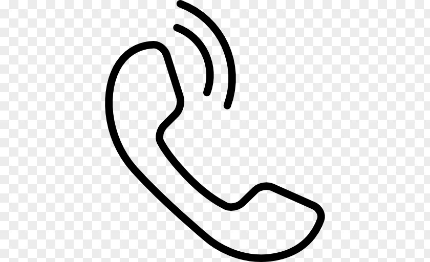 Lovely Parting Line Telephone Call Handset PNG