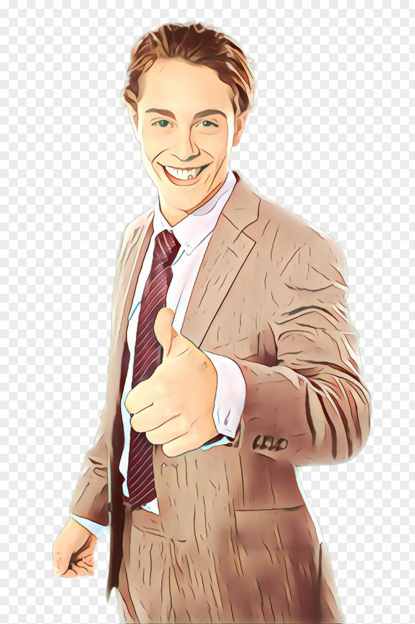 Finger Standing Gentleman Gesture Suit PNG