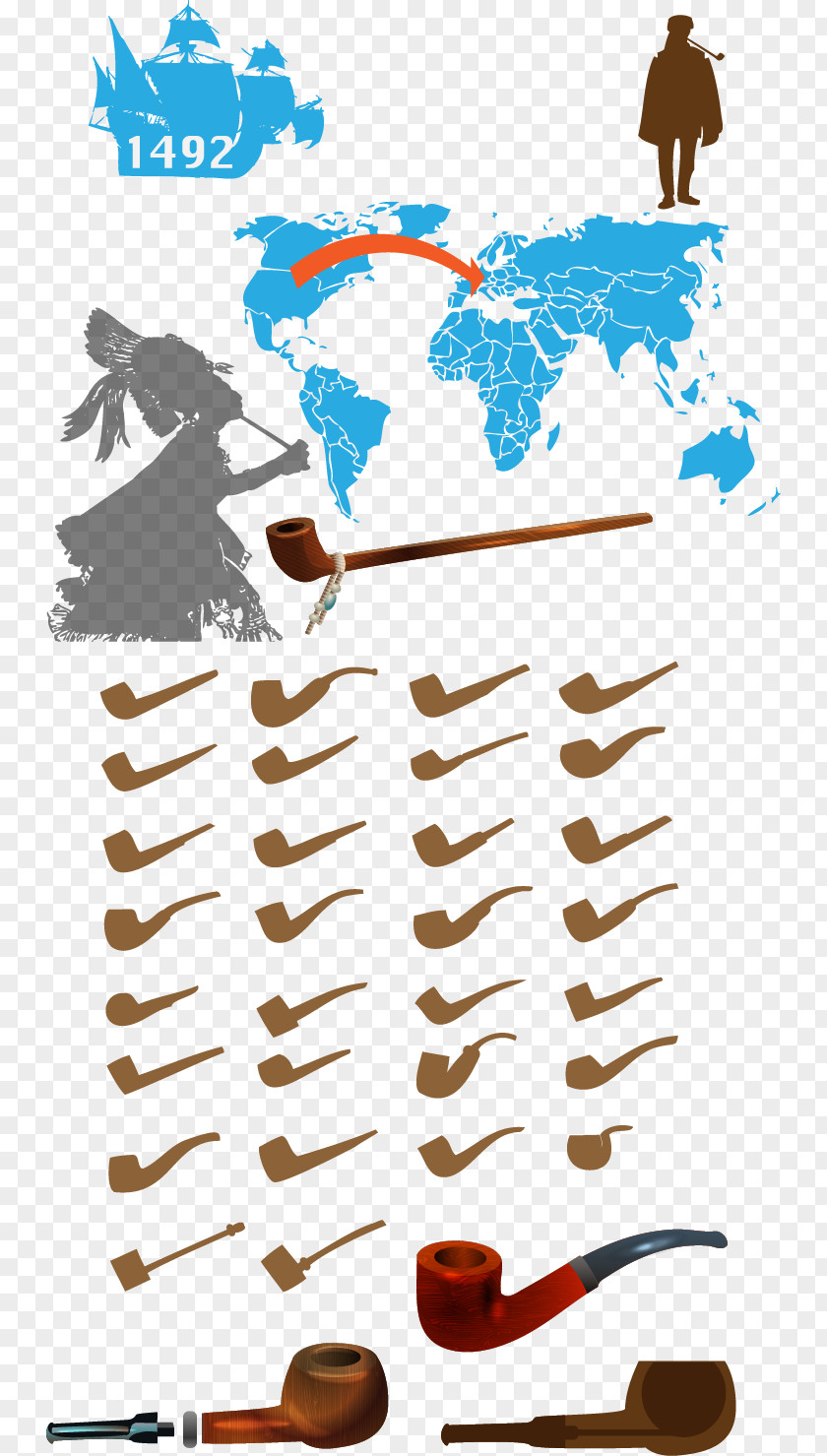 Vector Map Tobacco Pipe Euclidean Illustration PNG