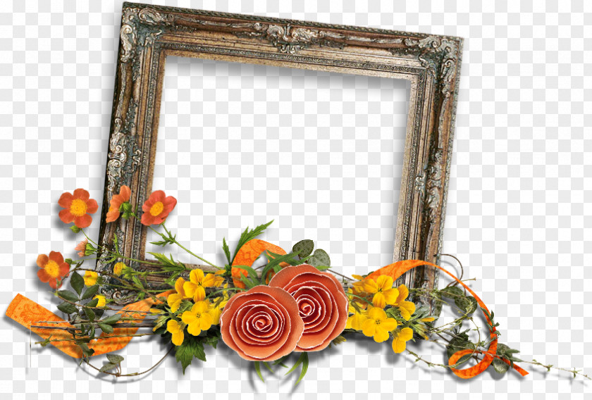 Green Frame Picture Frames Cut Flowers Wreath PNG