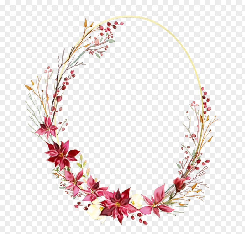 Twig Christmas Decoration Watercolor Wreath PNG