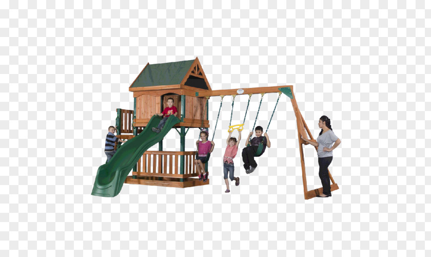 Child Playground Slide Swing Outdoor Playset PNG