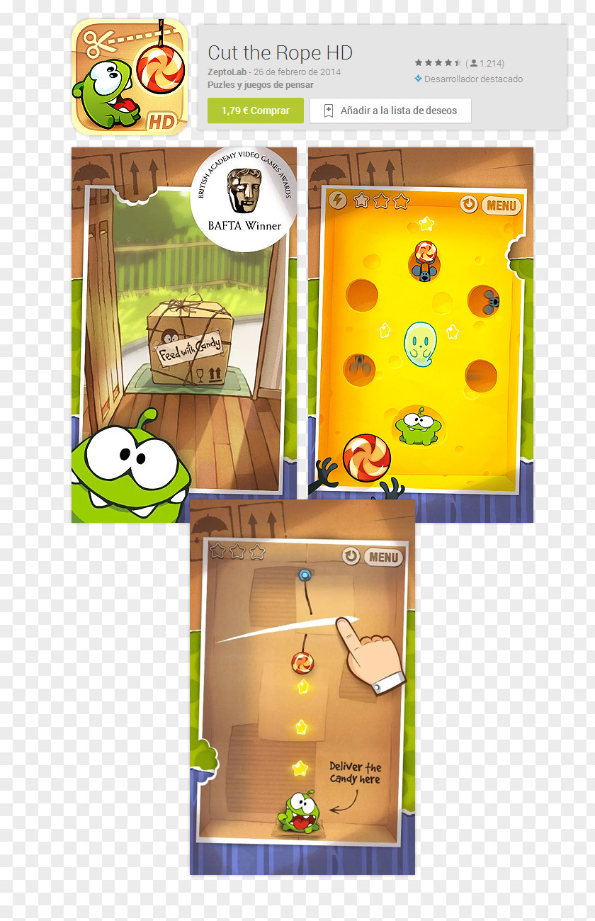 Cut My Rope Video Game Android PNG