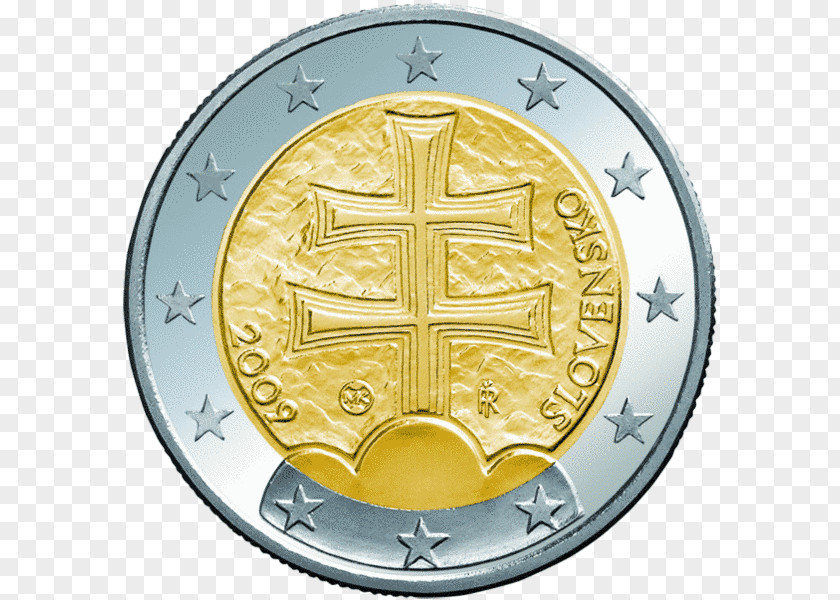 Euro Slovak Coins Currency Exchange Rate PNG
