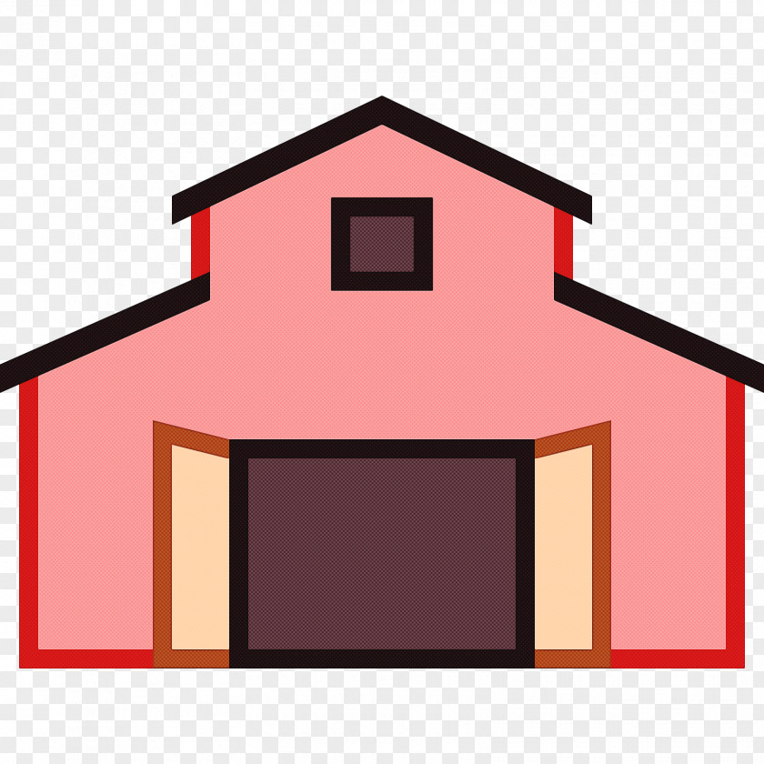 House Line Roof Pink Home PNG