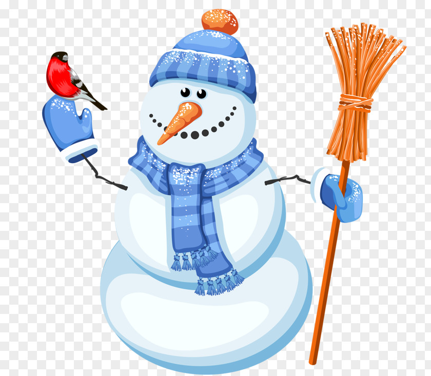 Birds And Snowman Skiing PNG