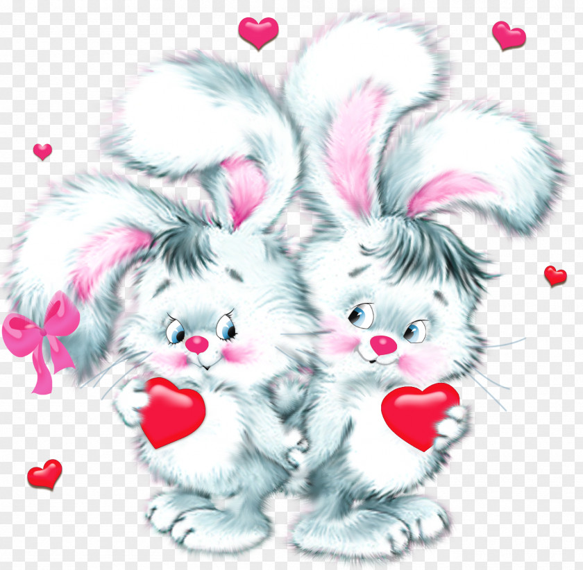 Bunnies Animation Love Drawing PNG