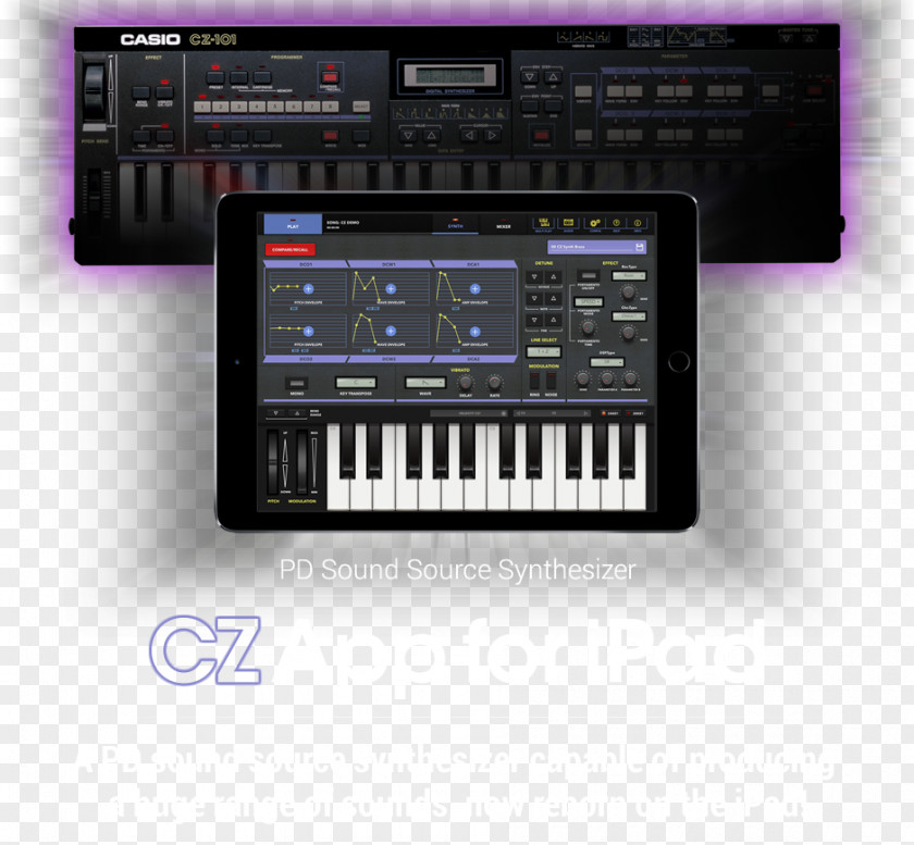 Digital Piano Casio CZ Synthesizers Sound Musical Keyboard PNG