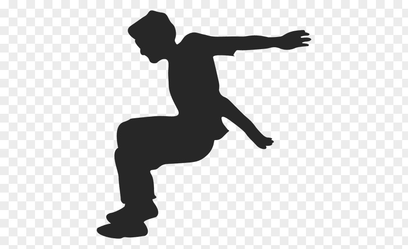 Jumping Parkour Silhouette Freerunning Black Harmonica PNG