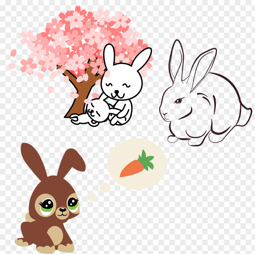 Rabbit Happy Family Life Clip Art PNG