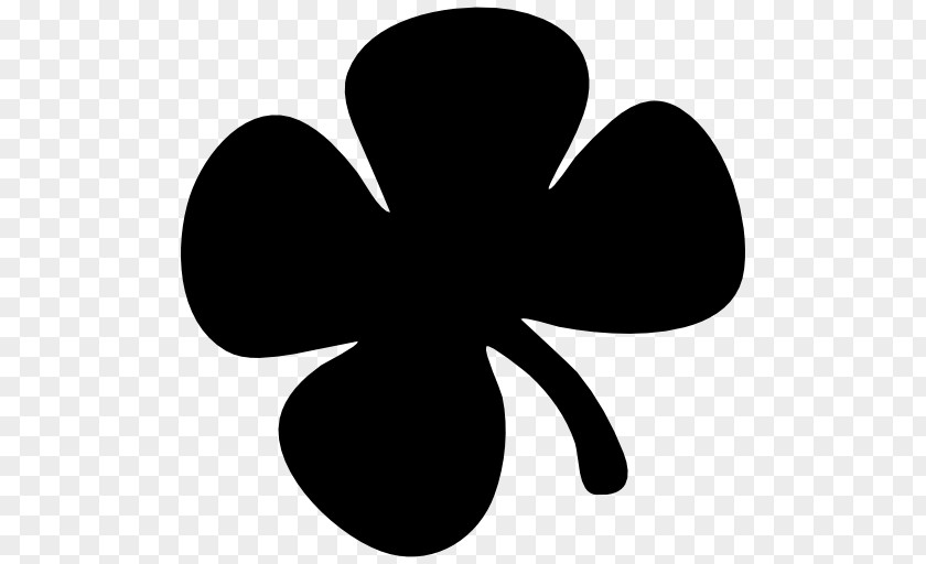 Silhouette Four-leaf Clover Clip Art PNG