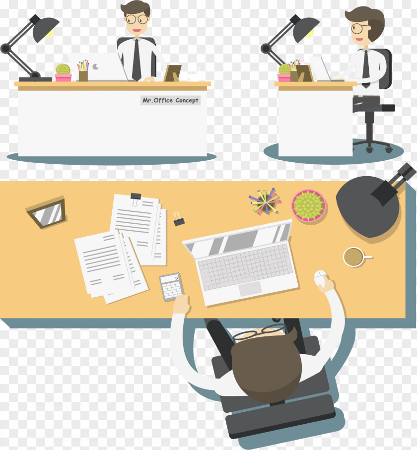 Work Day Office Desk PNG