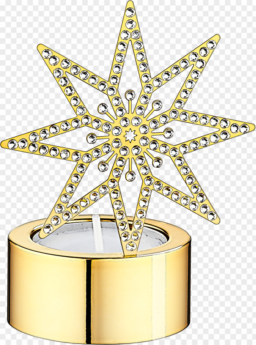 Yellow Gold Metal Star Jewellery PNG