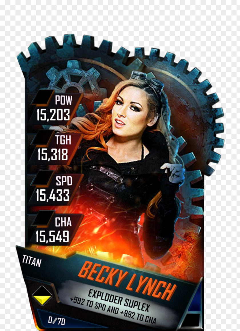 Becky Lynch WWE SmackDown SuperCard SummerSlam 2K18 PNG 2K18, wwe clipart PNG