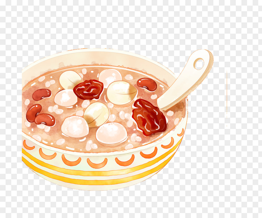 Hand-painted Rice Pudding Laba Congee Festival Traditional Chinese Holidays Illustration PNG